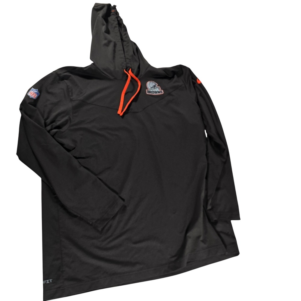 Nike NFL Cleveland Browns Dri-FIT Hoodie Mens XL Brown NS42-12A8 Long Sleeve